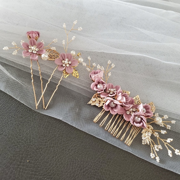 3pcs Comb Pin Flower girl Evening ball headpiece main image 6